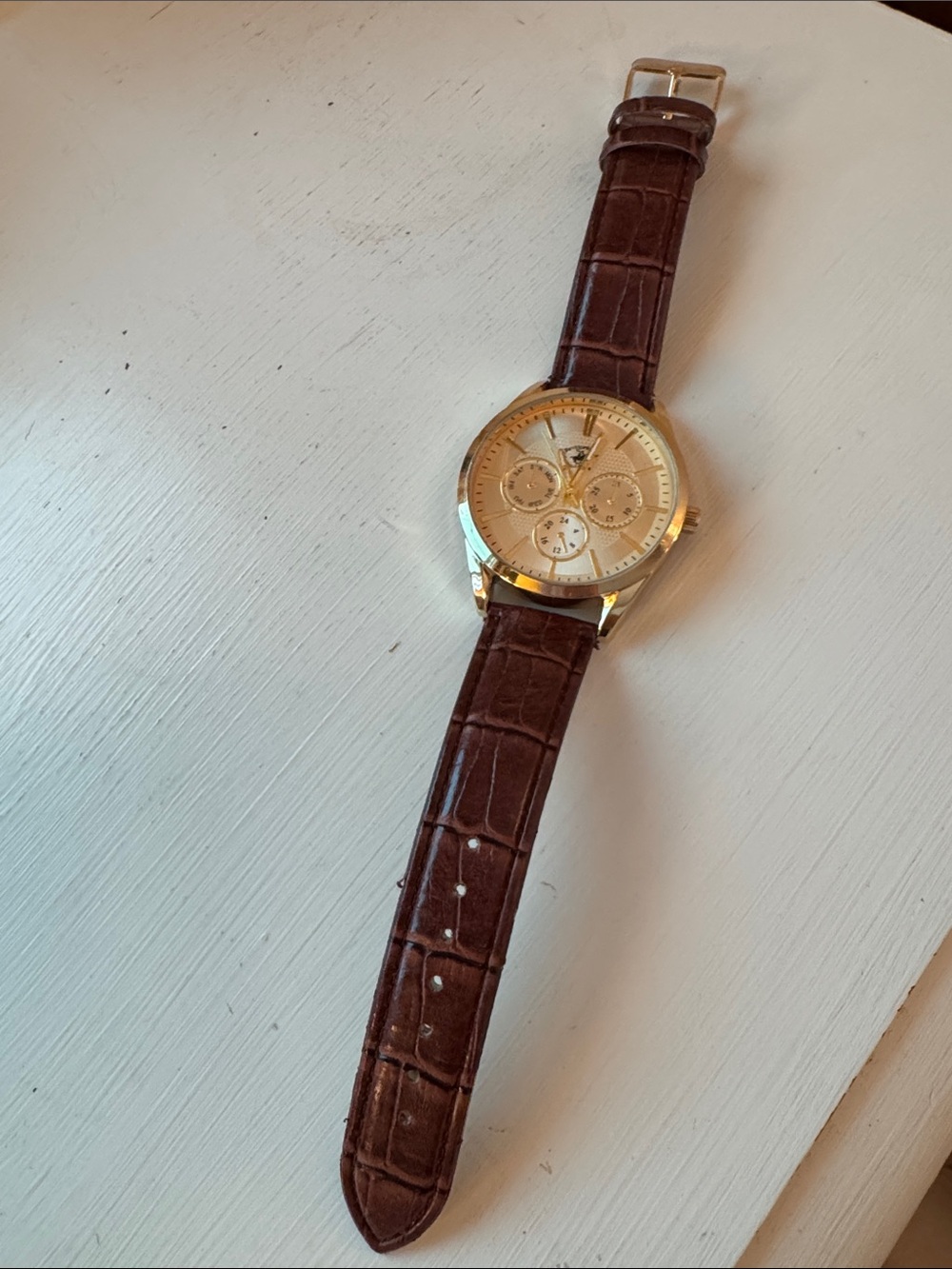 BEVERLY HILLS POLO CLUB Faux Leather Watch